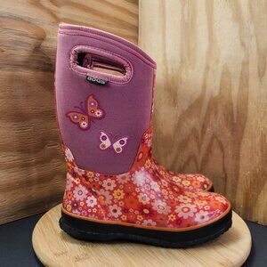 Bogs Classic Girls Daisy Love Floral Rain Snow Boots Size 5